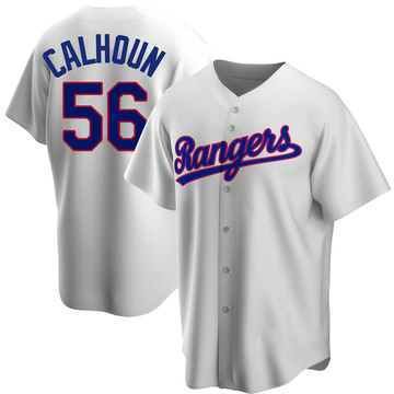 Replica Kole Calhoun Youth Texas Rangers White Home Cooperstown Collection Jersey